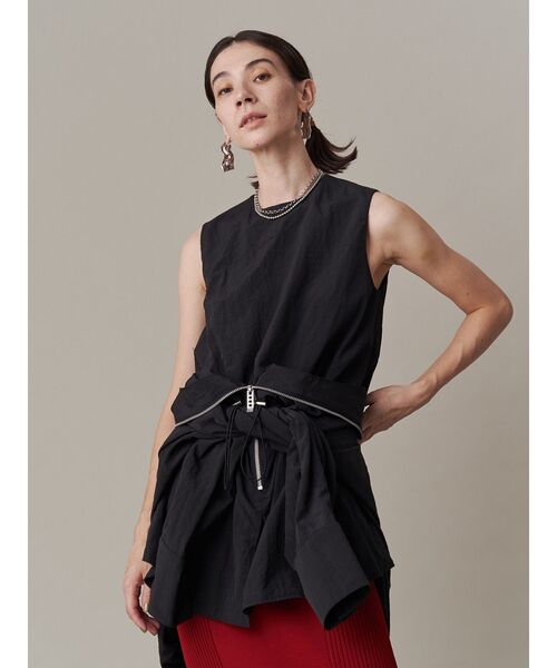 UN3D.（アンスリード）の「WAVE SHIRRING 2WAY SH【セットアップ着用