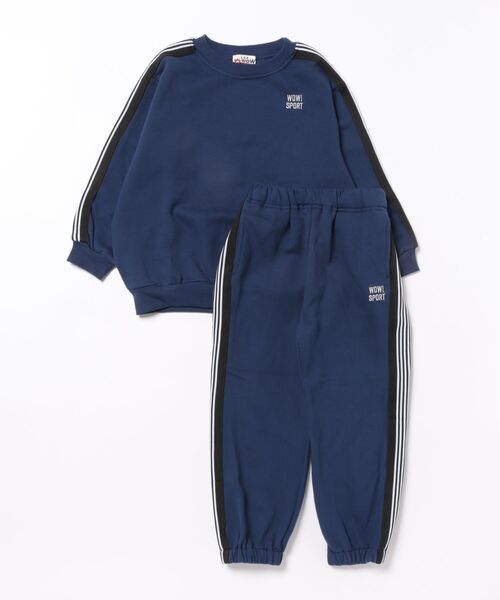 セール】【LSP WOW!】セットアップ 裏起毛ワンポイントサイドラインBIG