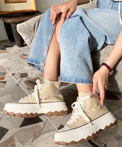 セール】ボリューム厚底ハイカットスニーカー（スニーカー）｜moment+