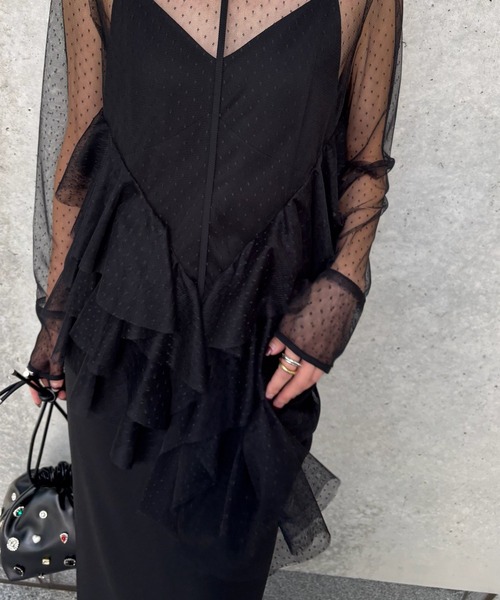 TULLE FRILL TOP SET DRESS（ドレス）｜Ameri（アメリ）のファッション