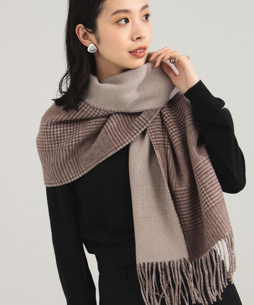 グレンチェック アルパカ リバーシブル ストール（ストール/ショール