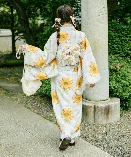 セール】【クティールとレトロ】2WAY 浴衣セット（浴衣）｜kutir