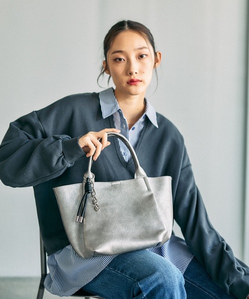 500mlペットボトルも入る】ポーチ付き3WAYトート 638744（トートバッグ