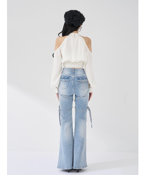 パールネックアメスリブラウス（シャツ/ブラウス）｜Darich