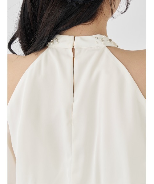 パールネックアメスリブラウス（シャツ/ブラウス）｜Darich