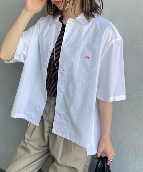 DANTON/ダントン] コットンポプリン 半袖シャツ（シャツ/ブラウス
