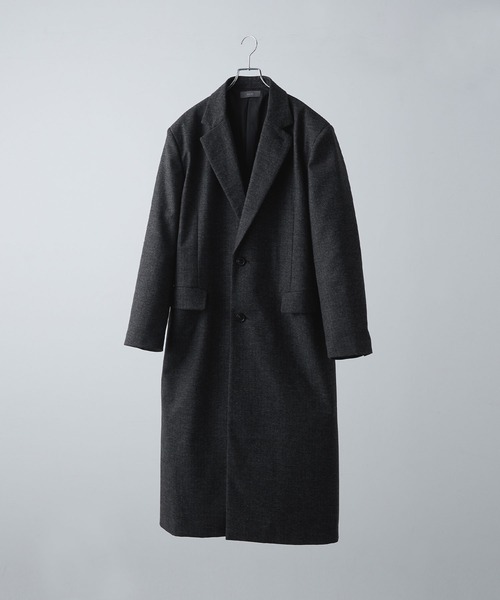 CLEL】Wool Blend Herringbone Tweed Coat / ウールブレンド