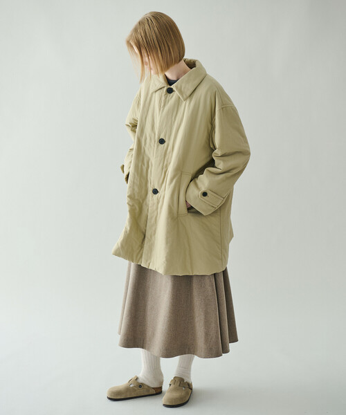 LE GLAZIK | ナイロンツイル ショートコート WOMEN（ステンカラー