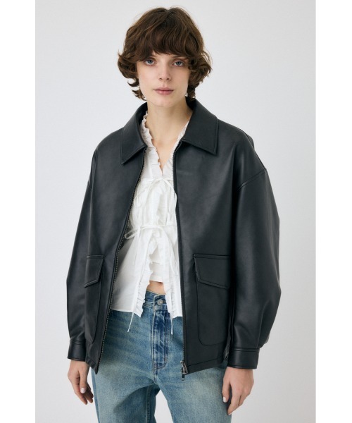 MOUSSY（マウジー）の「FAUX LEATHER OVER ジャケット（ブルゾン