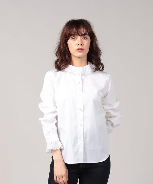 agnes b.（アニエスベー）の「UQ25 ラッフルブラウス（シャツ/ブラウス