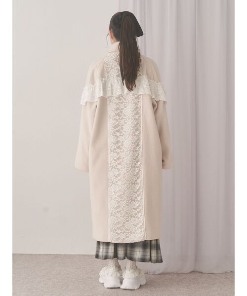 セール】レースデコラティブコート（チェスターコート）｜merry jenny