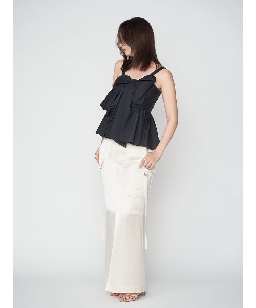 FRAY I.D（フレイアイディー）の「ペプラムリボントップス