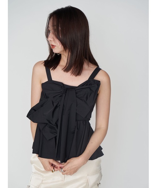 FRAY I.D（フレイアイディー）の「ペプラムリボントップス