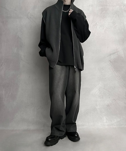 SERACE（セラス）の「【SERACE】2way loose zip drivers knit / 2way