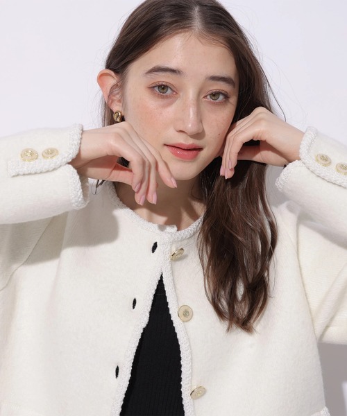 フラップポケットニットジャケット（ニット/セーター）｜Rirandture