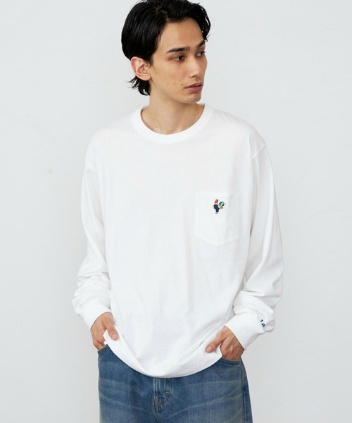 セール】Lee/リー ワッペンポケット ロングスリーブTシャツ/長袖T