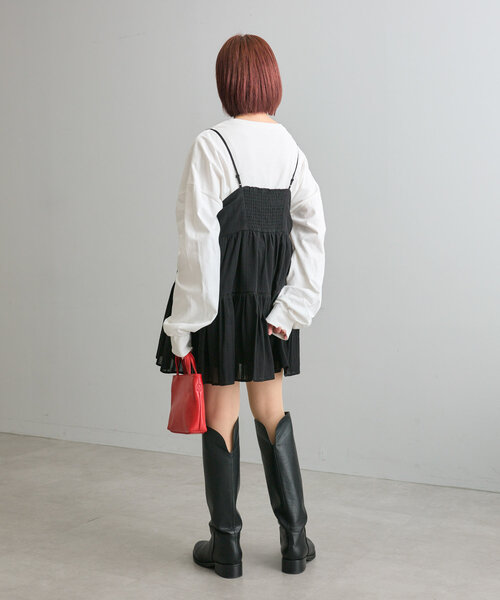 mline]コットンレースキャミワンピ（ワンピース）｜mline（エムライン