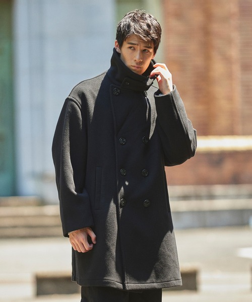 FRED PERRY ピーコート JP L（ネイビー） FRED PERRY ウール ダブル