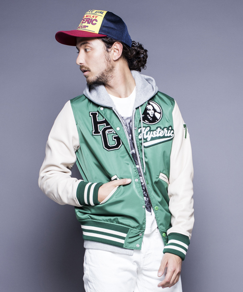 HYSTERIC GLAMOUR（ヒステリックグラマー）の「袖レザースタジャン