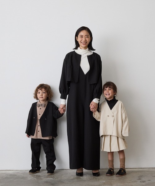 ノーカラージャケットセットアップ（裏地ストライプ）（スーツセット