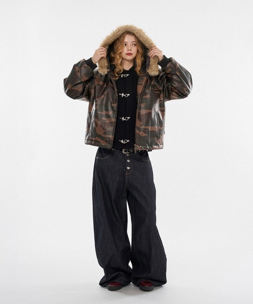 新色登場】DRAW CODE DOUBLE ZIP ARTIFICIAL 2WAY HOOD BLOUSON