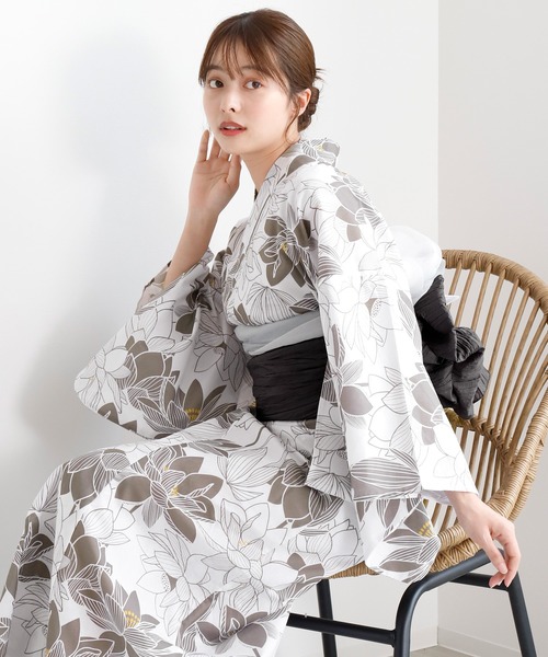 二部式浴衣 セパレート 浴衣 セット 兵児帯 2点 レディース浴衣