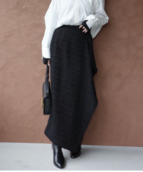 ツイードラップスカート（スカート）｜anuans（アニュアンス）の
