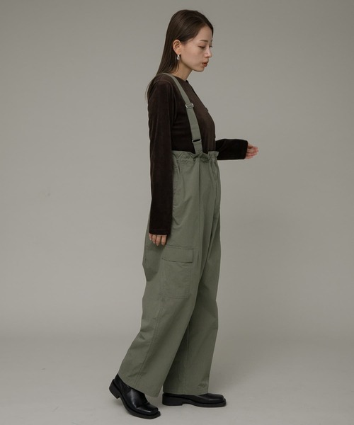 セール】サスペンダー付きカーゴパンツ（サロペット/オーバーオール