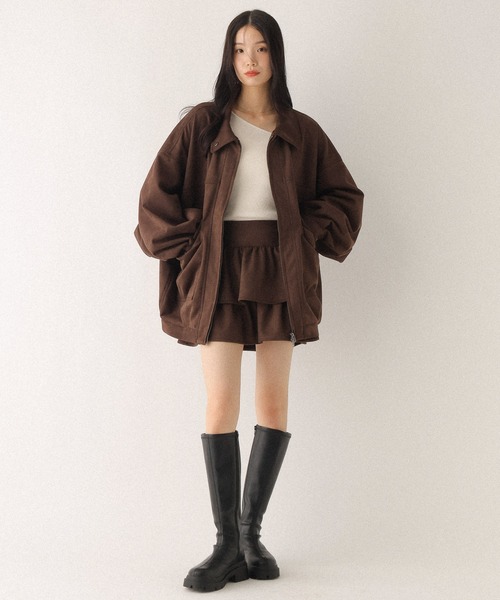 セール】フェイクレザーBIGブルゾン2 588035（ブルゾン）｜Heather