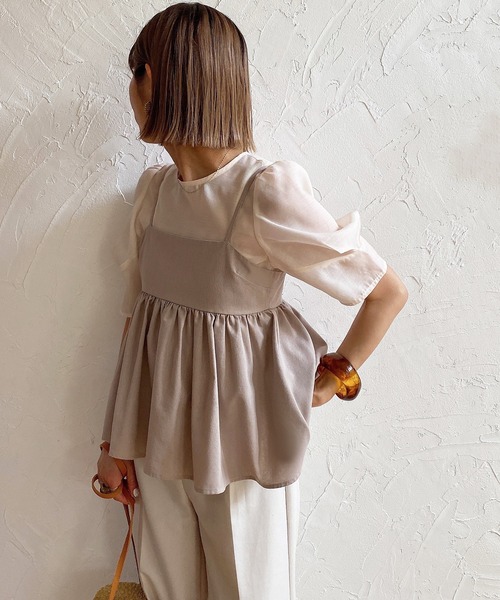 セール】リネン混キャミソールトップス（キャミソール）｜JUNOAH