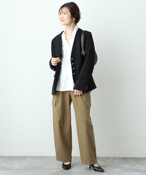 SLOBE IENA（スローブイエナ）の「ループツイードVネックジャケット