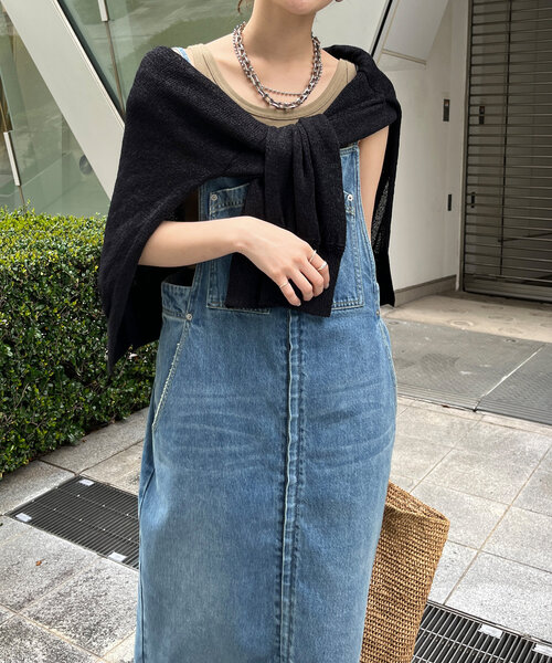 DouDou（ドゥドゥ）の「デニムキャミジャンスカ（ワンピース）」 - WEAR