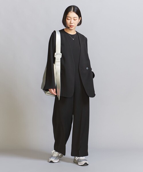 WEB限定 Wardrobe DAILY MINIMAL】ダブルクロス カラーレスジャケット