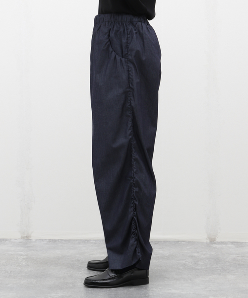 セール】【GABRIELA COLL GARMENTS】ULTRA FINE DENIM DRAPED TROUSERS