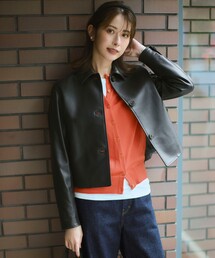 ラムレザー ライダース ジャケット（ライダースジャケット）｜23区 L