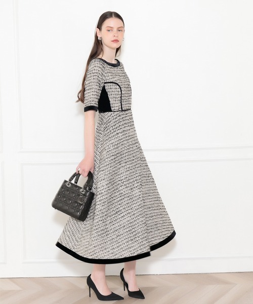 Leja（レジャ）の「【LEJA】レディライクツイード柄配色ハイウエスト