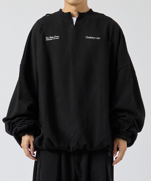 SHINYAKOZUKA/シンヤコズカ】〈別注〉 DAMAGED ORDINARY GIANT CREW