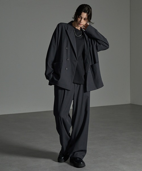 CIYOT-シヨウト-】セットアップ ドレープオーバーサイズWテーラー