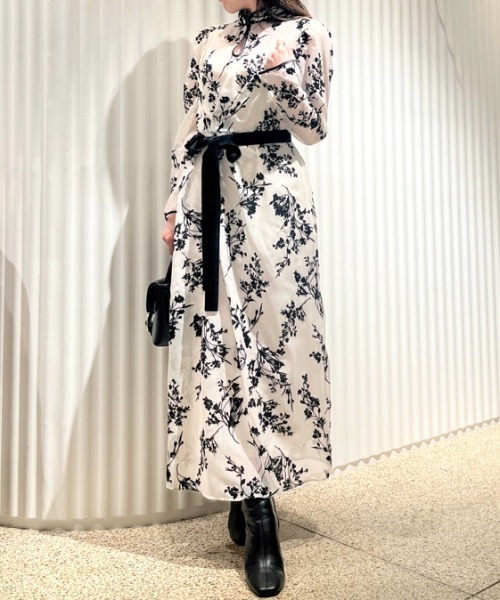 SNIDEL（スナイデル）の「フロッキーシアーワンピース（ワンピース