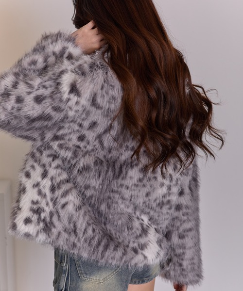 セール】ヒョウ柄 フェイクファー コート（その他アウター）｜pumpkin