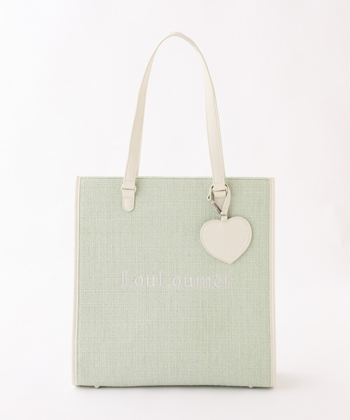 WEB限定/【LouLoumei】ハートチャーム付きトートバッグ／キャリーオン