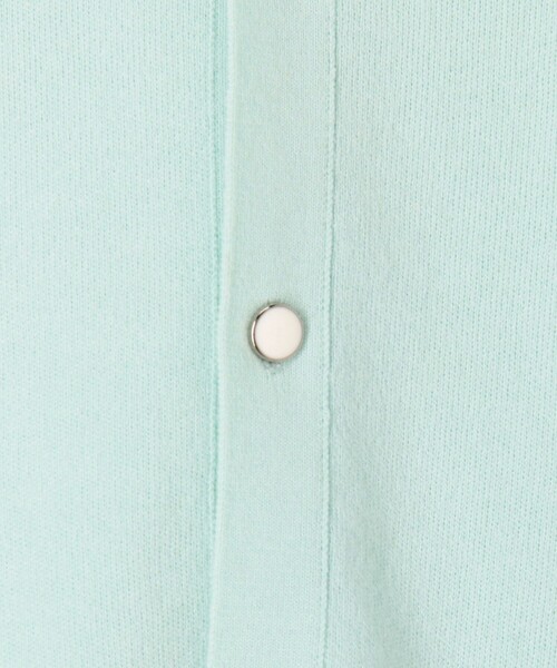 コットンカシミヤ パールロゴポロカーディガン（カーディガン/ボレロ