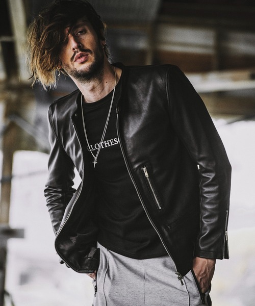 NO ID.（ノーアイディ）の「シープレザーシングルライダースJKT