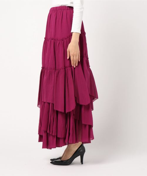 CASA FLINE（カーサフライン）の「コットンティアードスカート