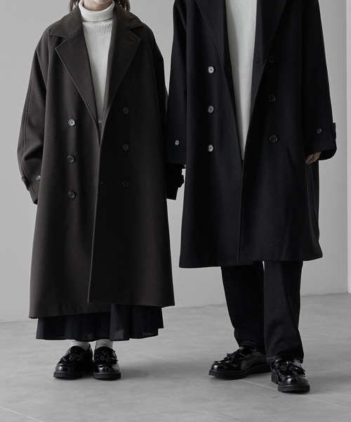 RUUBON（ルーボン）の「【RUUBON】 melton double chester coat