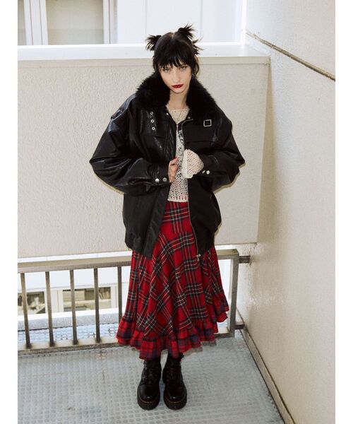 jouetie（ジュエティ）の「ファーカラーボンバージャケット（ブルゾン