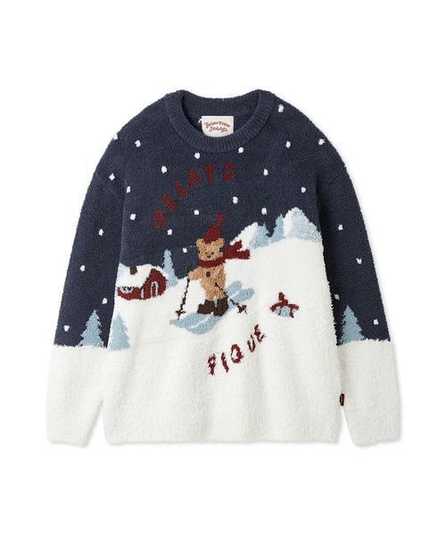 セール】【HOLIDAY】スキーベアジャガードプルオーバー（ルームウェア