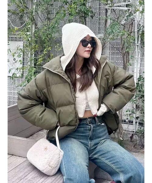 EVRIS（エヴリス）の「ボリュームギャザーダウン【ダウン60% フェザー