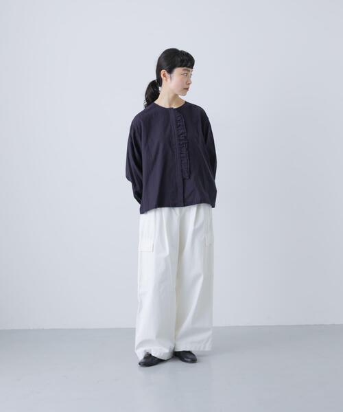 かぐれ（カグレ）の「ワッシャーフリルブラウス（シャツ/ブラウス