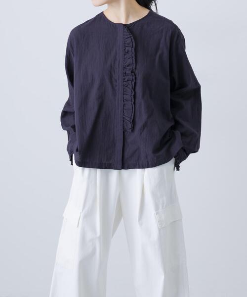 かぐれ（カグレ）の「ワッシャーフリルブラウス（シャツ/ブラウス